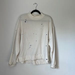 Cream Old Navy mock neck sweatshirt